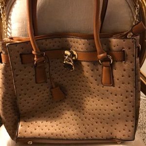 Ostrich Look Handbag